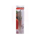 4 Edelstahl Trinkhalme gerade 210mm x 6mm Strohhalme...