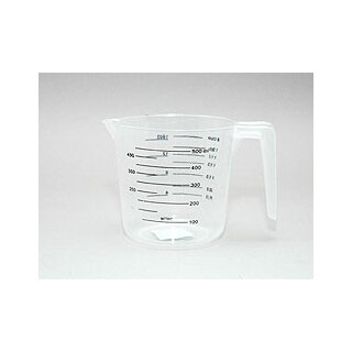 Messbecher 500ml Kunststoff PP Flüssigkeitsmessung Behälter Skala Haushalt