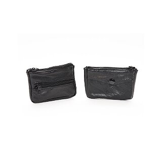 Schlüsseltasche Etui Schlüsselmäppchen Schlüsselsafe Schutzhülle Leder schwarz