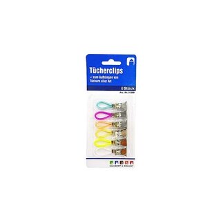 Handtuch Tuch Clips Halter Klemmhaken Bad Küche 6 Stück Mehrfarbig Organizer