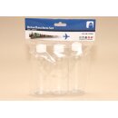 Reiseflaschen Set 3x 100ml Transparent Schraubverschluss...