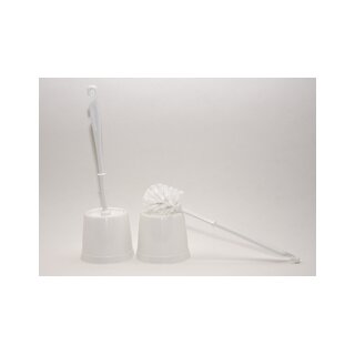 WC Bürste Halter weiß 370mm, Klobürste Reinigungsbürste Bad Sauberkeit 1 St.