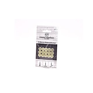 Wachsklebeplättchen Kerzenklebepunkte Fixierung Pads Transparent 15 Stück