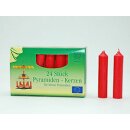 24 Pyramidenkerzen Rot Wachs Christbaumkerzen...
