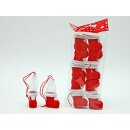 10 Mini Nikolausstiefelchen zum Hängen Rot...