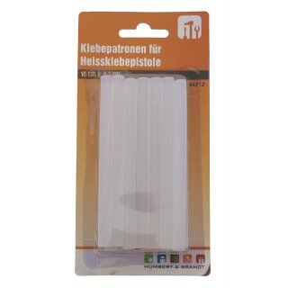 Klebepatronen für Heissklebepistole, 10 cm x 0,7 cm, 14 Stück