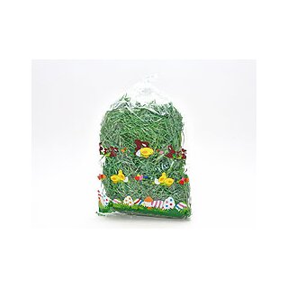 Ostergras Holzwolle Grün 50g Dekogras Füllmaterial Nester Körbe Ostern Deko