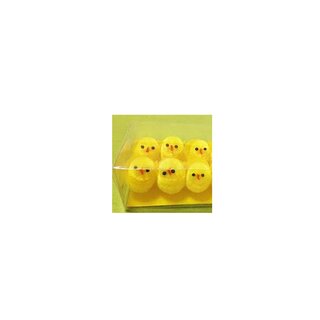 6 Chenille Küken Osterküken Dekoküken Bastelküken gelb Ostern 45mm 6 Stück