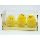 3 Chenille Küken Gelb Ostern Frühling Deko Set...