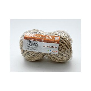 Paketschnur Sisal 2er Pack Bastelschnur Bindfaden Paketschnüre 2x50g 2x12m