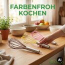 Schneebesen-Set 2 Stück Silikon Edelstahl-Griff 30...