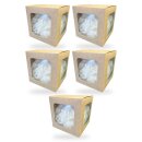 5er-Pack Badeschwamm Duschknäuel creme 12 cm...