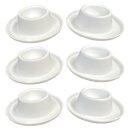 6 Eierbecher aus Kunststoff weiß –...