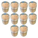 10er-Pack Zahnstocher Holz 4500 Stück in Spendern,...