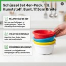 Schüssel Set 4er-Pack 1.1L Kunststoff Bunt Spülmaschinengeeignet