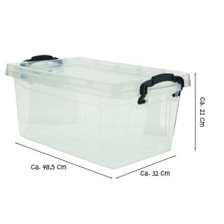Klarsichtbox Aufbewahrungsbox Stapelbox Lagerbox 22L Transparent mit , 15,39 €
