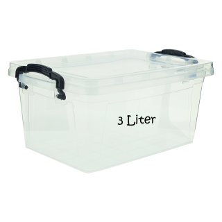 5er Set Klarsichtbox mit Deckel - transparent - Aufbewahrungsbox Box Allzweckbox