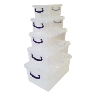Klarsichtbox mit Deckel - transparent - Aufbewahrungsbox Box Allzweckbox Auswahl
