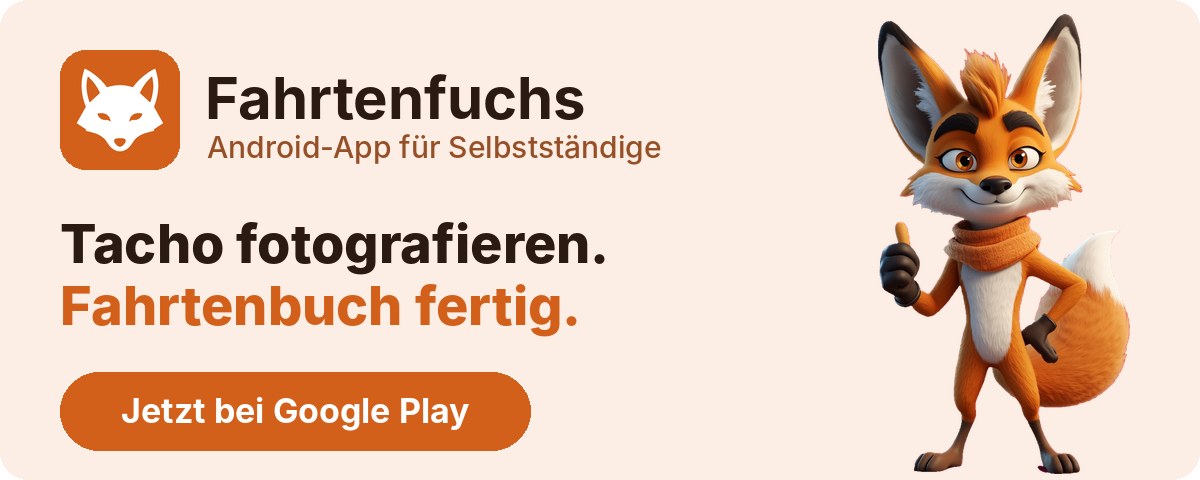 Fahrtenfuchs – Fahrtenbuch-App für Selbstständige: Tacho fotografieren, Fahrtenbuch fertig